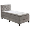 BOXSPRINGBETT 100/200 cm  in Grau  - Schwarz/Grau, KONVENTIONELL, Kunststoff/Textil (100/200cm) - Boxxx