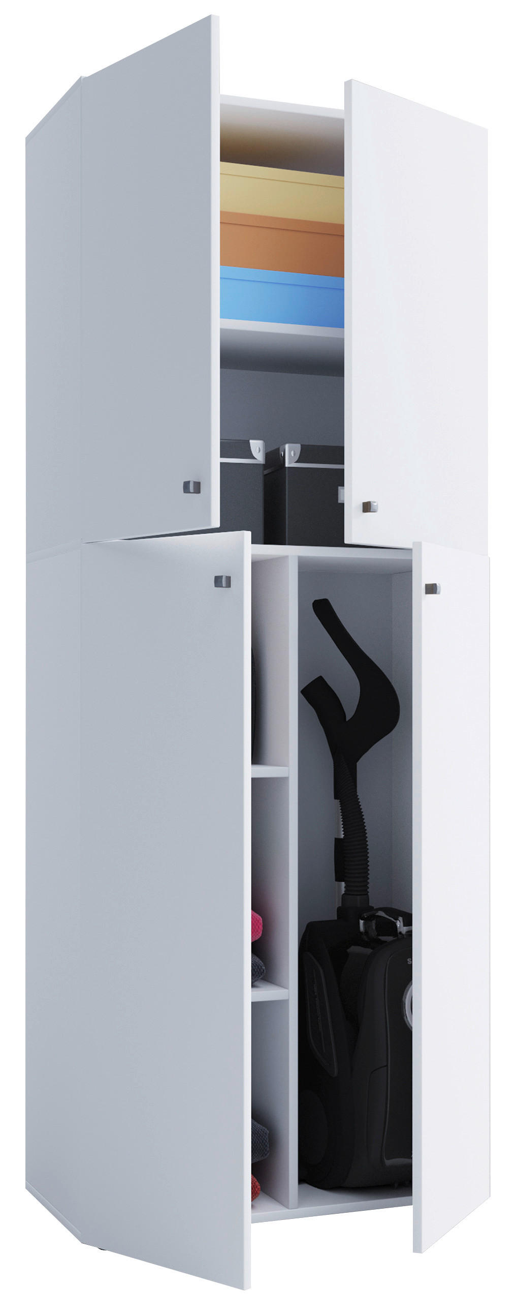 MEHRZWECKSCHRANK 70/182/37 cm - Weiss, Konventionell, Holzwerkstoff (70/182/37cm) - MID.YOU