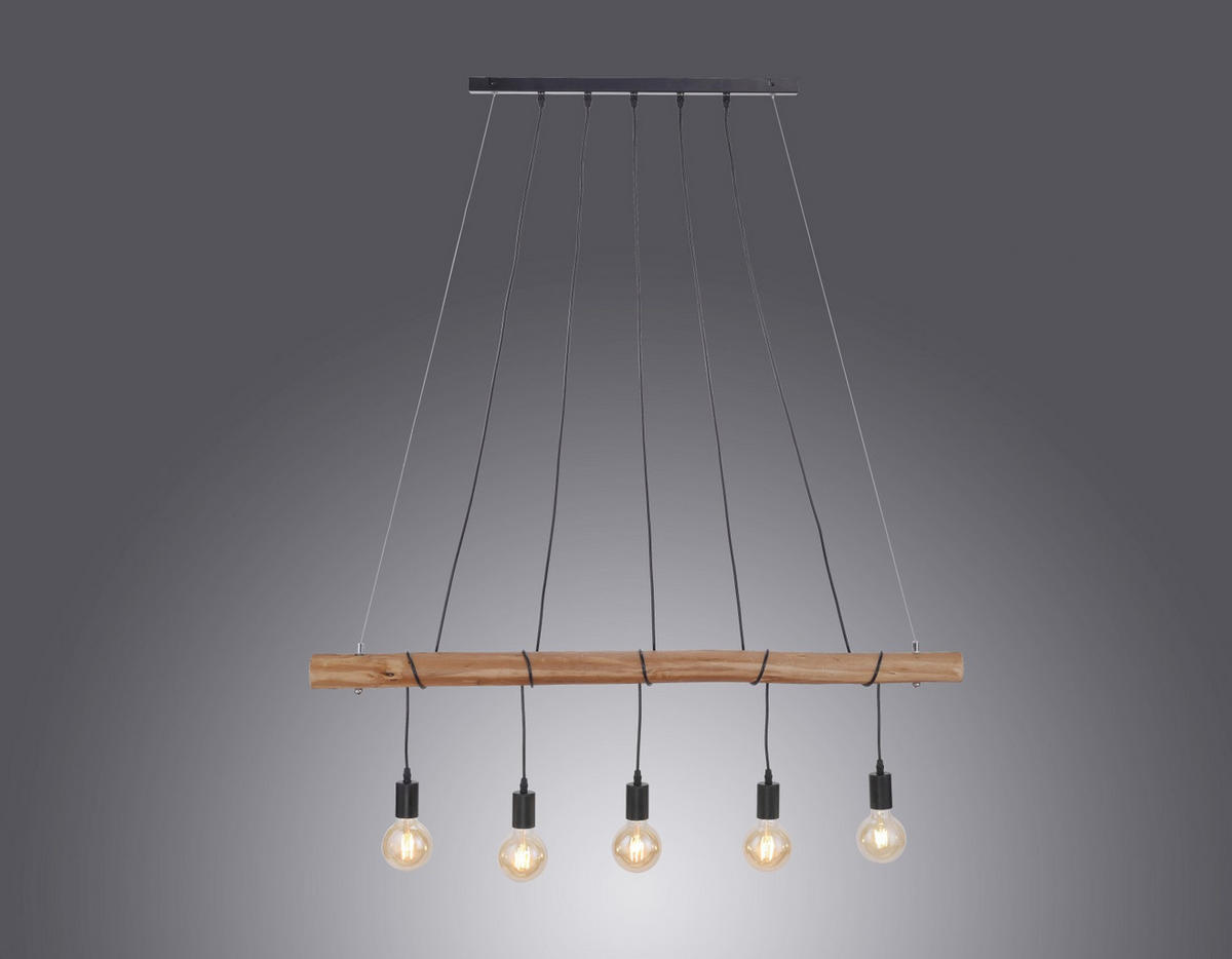 LUSTRĂ 110/8/120 cm  - negru, Lifestyle, lemn/metal (110/8/120cm)