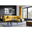 ECKSOFA in Webstoff Gelb  - Gelb/Schwarz, Design, Textil/Metall (250/191cm) - Carryhome