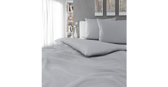BETTWÄSCHE TANJA Satin 200/200 cm - Silberfarben, Basics, Textil (200/200cm) - Novel