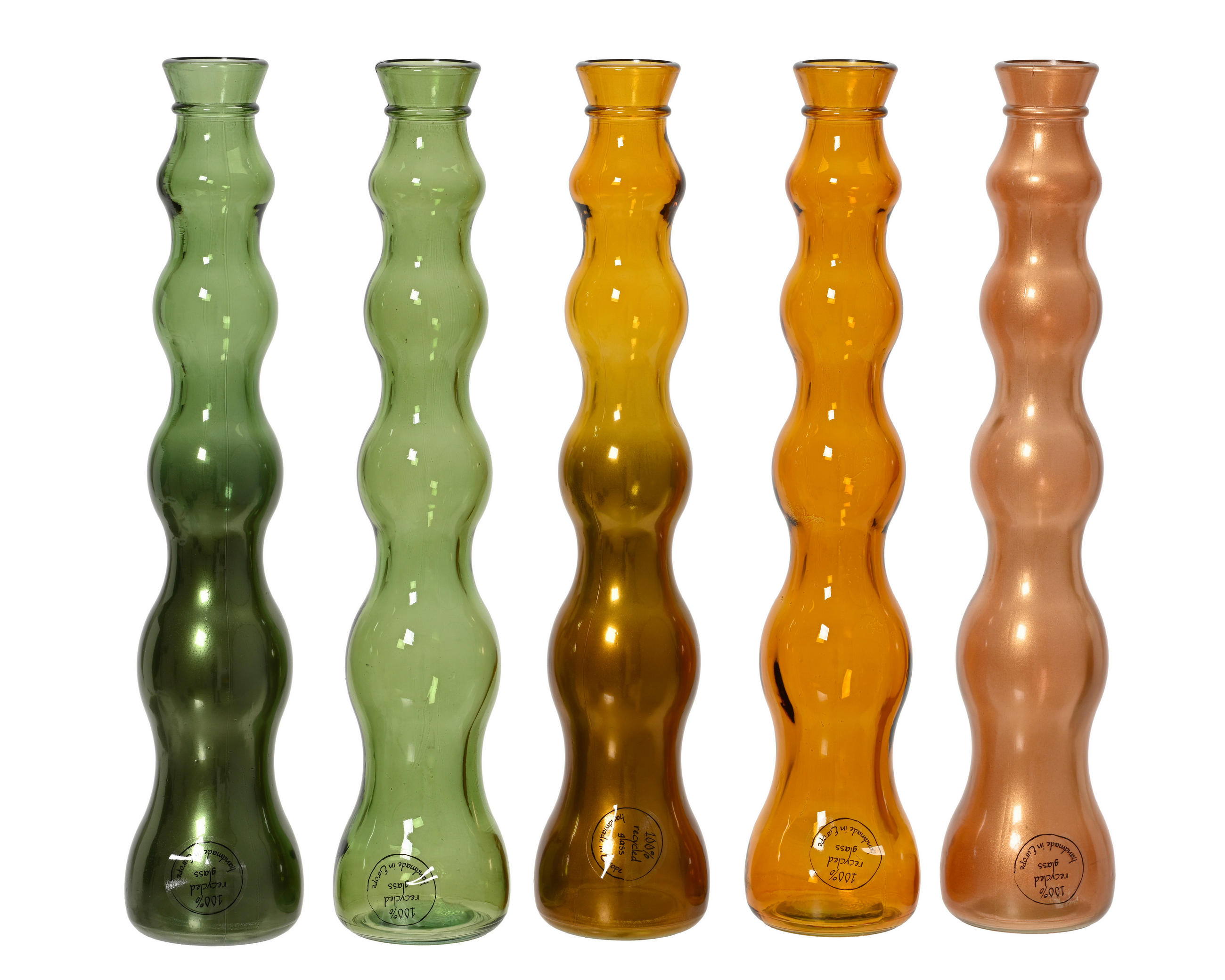 VÁZA  - többszínű, Basics, üveg (7/7/32cm)