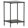 BEISTELLTISCH 40/40/60 cm Eiche furniert Schwarz quadratisch  - Schwarz, Design, Holz/Holzwerkstoff (40/40/60cm) - Landscape
