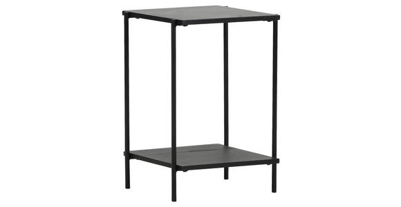 BEISTELLTISCH 40/40/60 cm Eiche furniert Schwarz quadratisch - Schwarz, Design, Holz/Holzwerkstoff (40/40/60cm) - Landscape