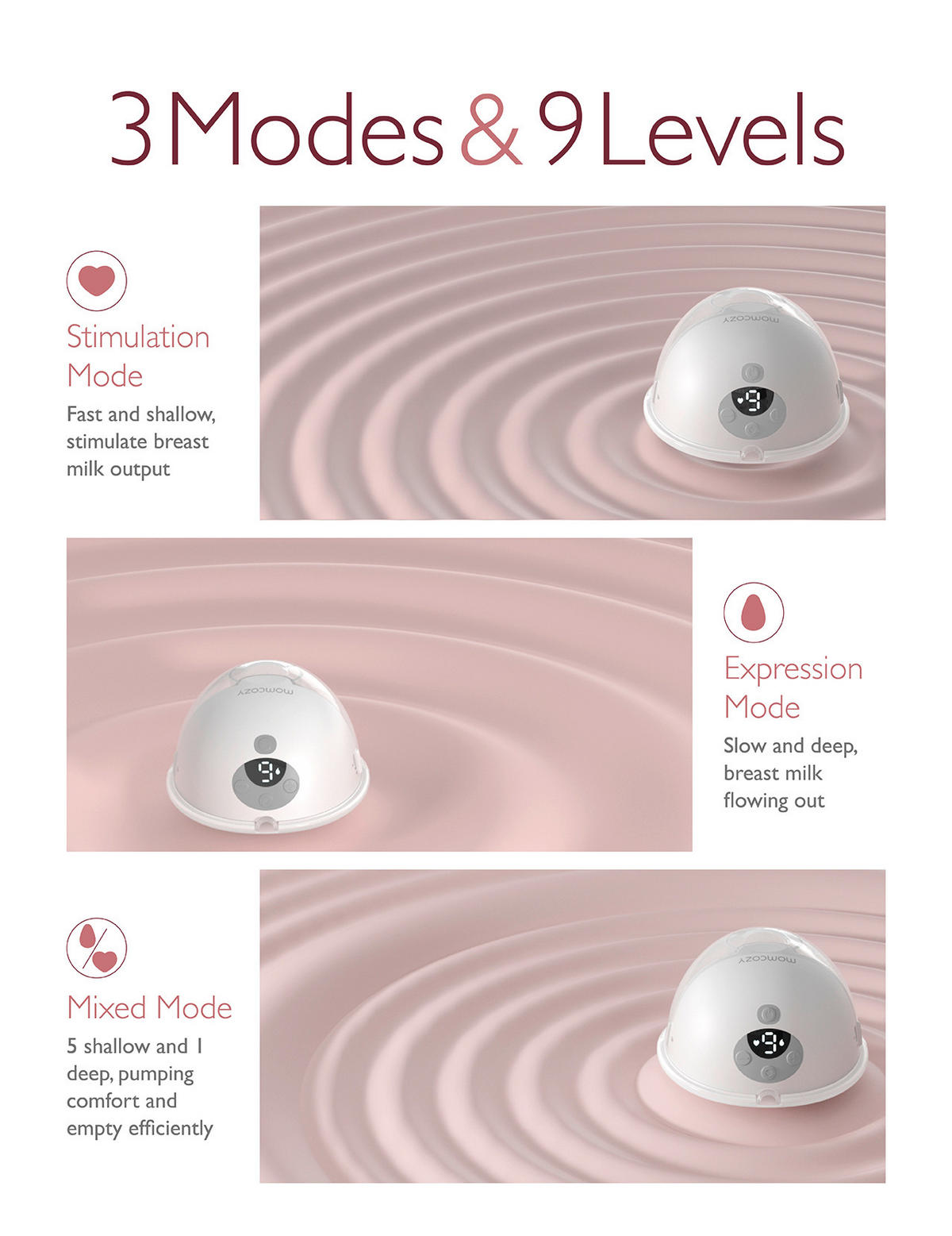 MILCHPUMPE  M5  - Basics (16/15,4/18,2cm) - Momcozy