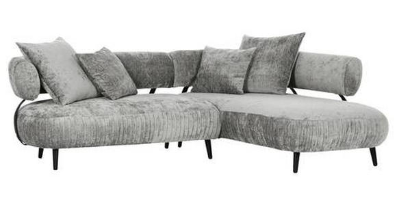 ECKSOFA Grau Chenille  - Schwarz/Grau, Design, Holz/Textil (265/200cm) - Landscape