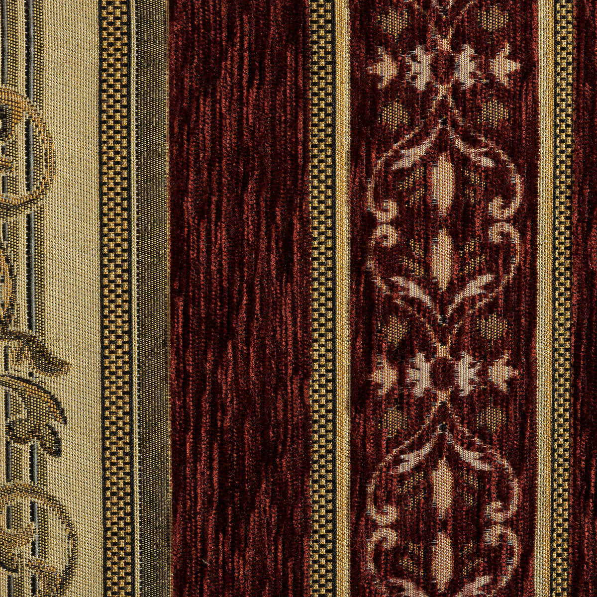 RÉCAMIERE in Chenille Rot, Beige  - Beige/Rot, Design, Holz/Textil (191/83/81cm) - Max Winzer