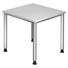 SCHREIBTISCH - Silberfarben/Weiß, KONVENTIONELL, Holzwerkstoff/Metall (80/68 (76)/80cm) SCHREIBTISCH - Silberfarben/Weiß, KONVENTIONELL, Holzwerkstoff/Metall (80/68 (76)/80cm)