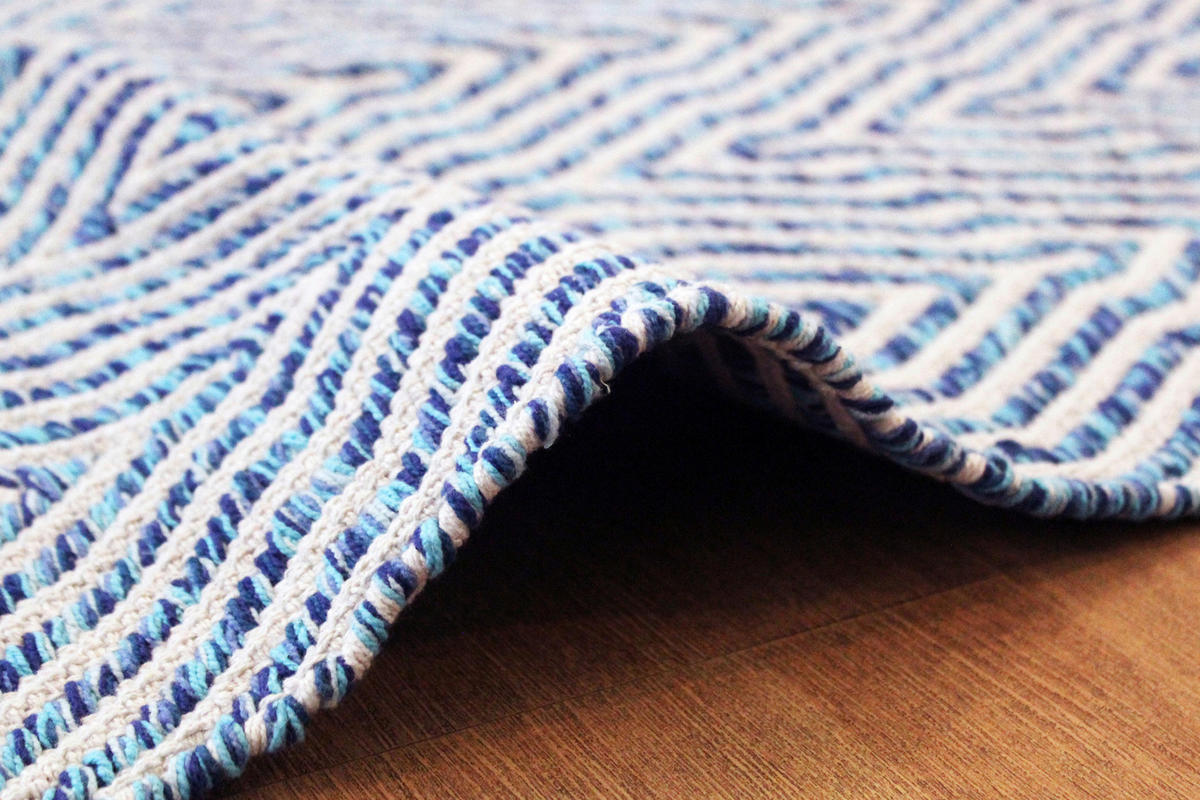 FLACHWEBETEPPICH 160/230 cm Aperitif 410 Blau Blau  - Blau, KONVENTIONELL, Textil (160/230cm)
