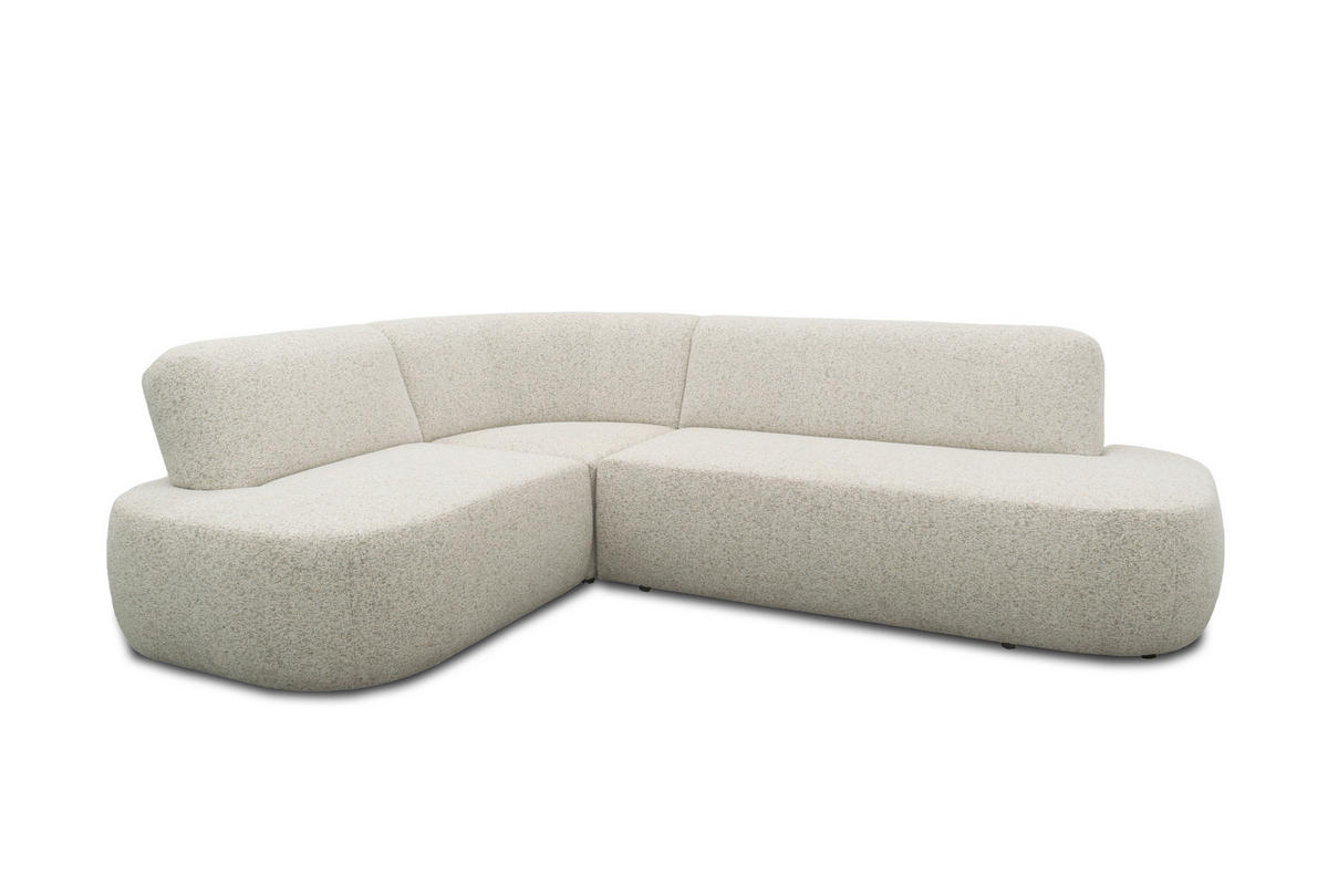 ECKSOFA 200 029 Beigebraun Webstoff  - Beigebraun/Schwarz, MODERN, Kunststoff/Textil (280/214cm) - Livetastic