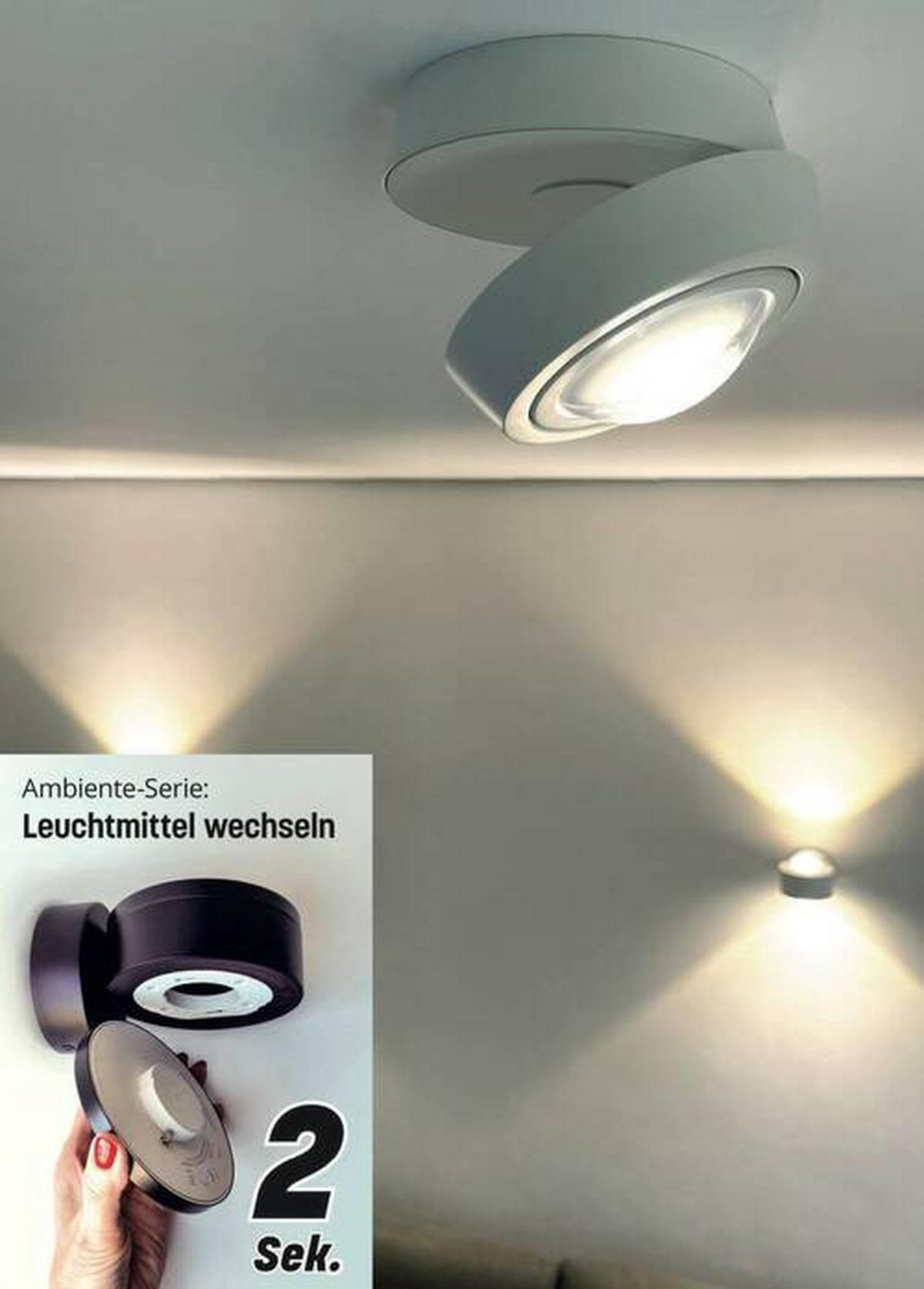 LED-DECKENLEUCHTE 16,0/15,5/7,8 cm   - Weiß, Design, Metall (16,0/15,5/7,8cm)