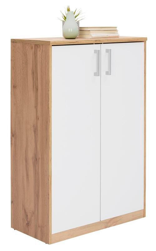 COMODĂ 72,0/110,0/36,0 cm  - argintiu/alb, Konventionell, plastic/material pe bază de lemn (72,0/110,0/36,0cm) - Xora
