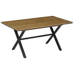 ESSTISCH Schwarz, Eichefarben rechteckig  ausziehbar  - Eichefarben/Schwarz, Design, Holzwerkstoff/Metall (160-200/90/76cm) - Carryhome