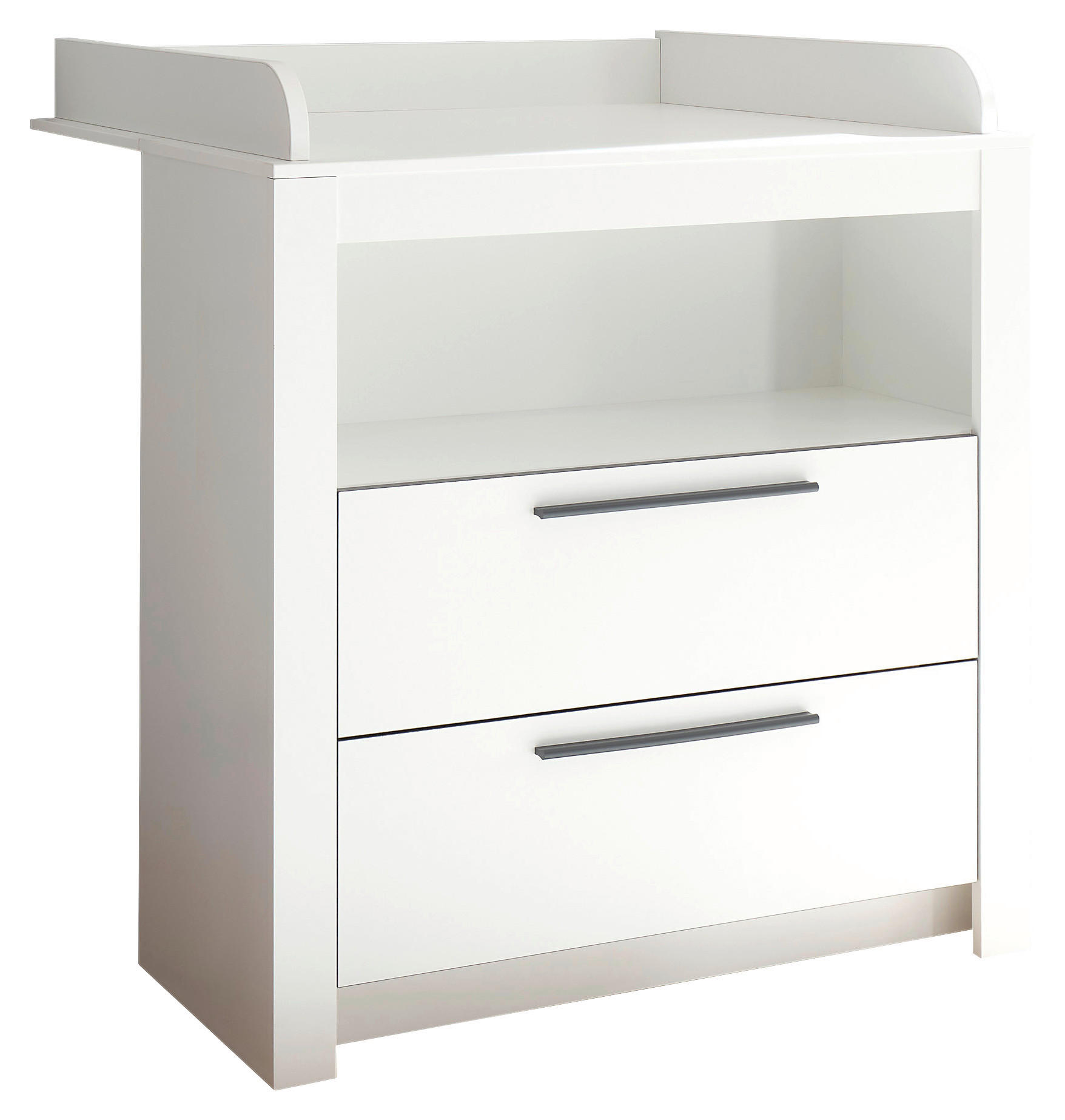 SKÖTBORD MED LÅDOR Pulni  - vit/grafitfärgad, Basics, trämaterial/plast (96,2/105,4/78cm)