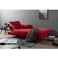 SCHLAFSOFA Armteil verstellbar Sorini  mit Stoffauswahl Mikrofaser Rot  - Chromfarben/Rot, Design, Textil (194/73/91cm) - Xora
