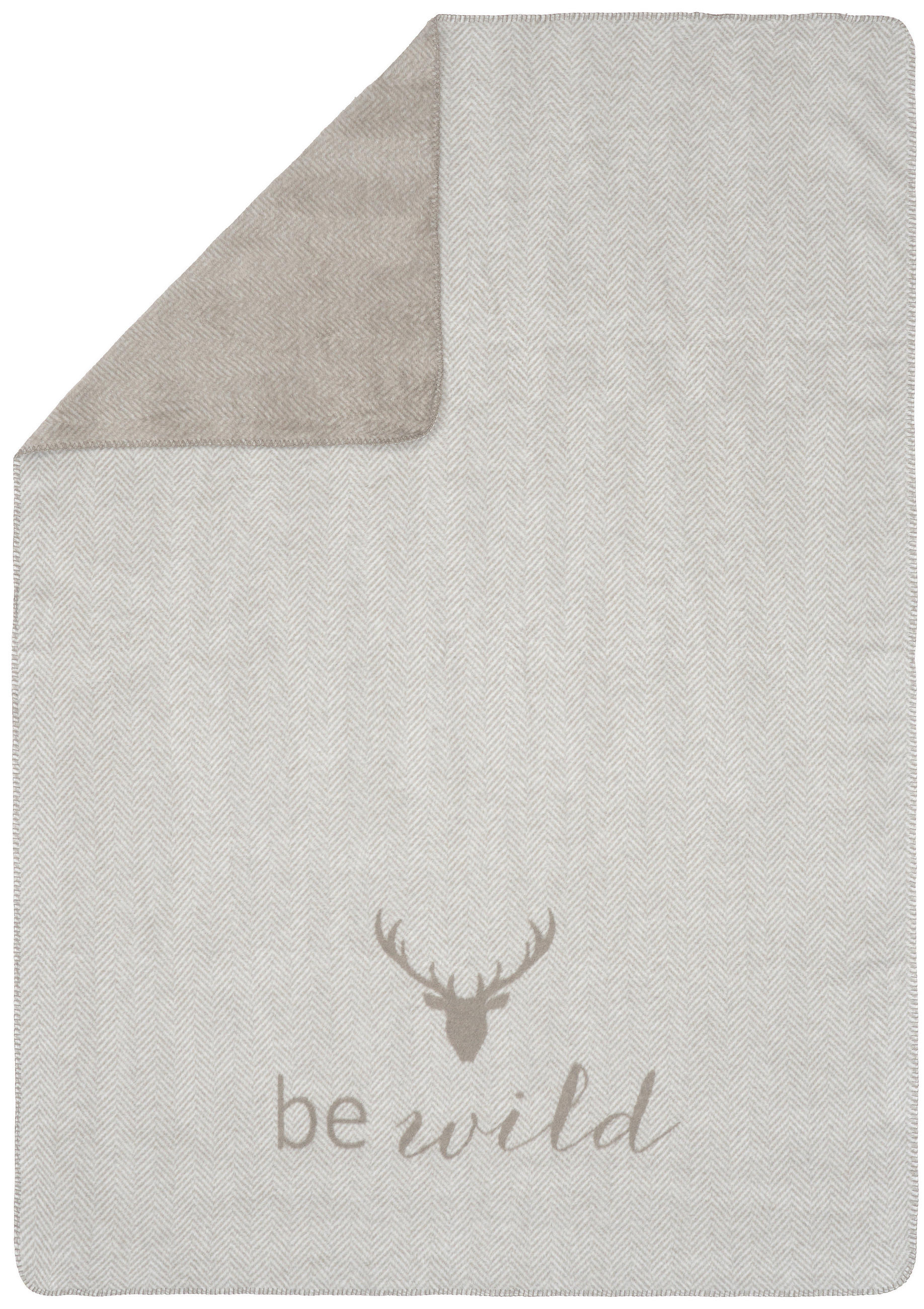 WOHNDECKE BE WILD 150/200 cm  - Hellgrau, LIFESTYLE, Textil (150/200cm) - David Fussenegger