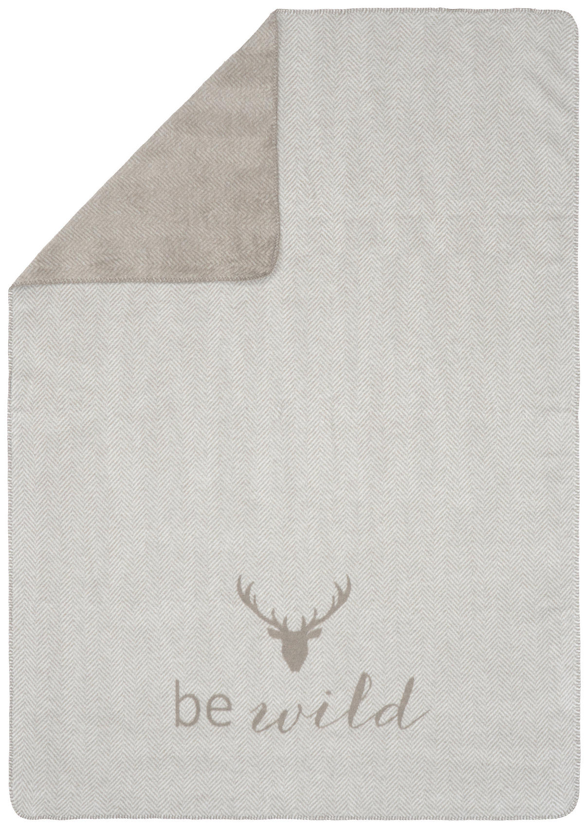 WOHNDECKE BE WILD 150/200 cm  - Hellgrau, LIFESTYLE, Textil (150/200cm) - David Fussenegger