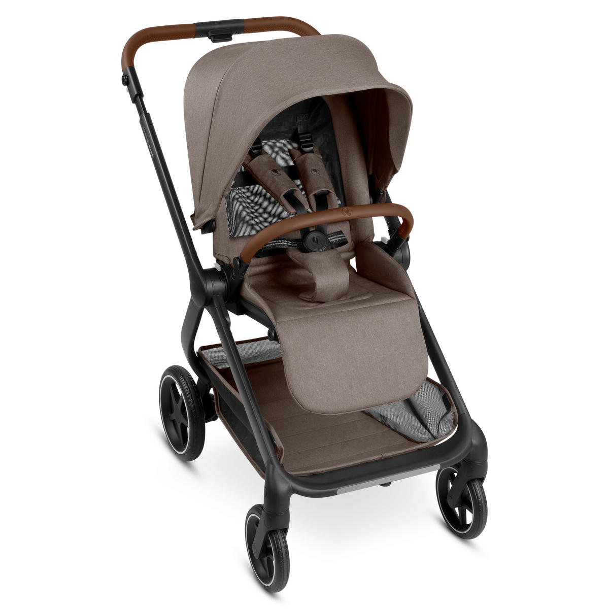 KINDERWAGENSET City Life 3in1 Set Calla  - Schwarz/Cappuccino, Basics, Textil/Metall (82/52/107.5cm) - ABC Design