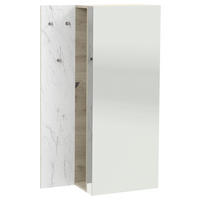 GARDEROBE 2-teilig  in 96/160/40,2 cm  - Eichefarben/Weiß, Natur, Glas/Holz (96/160/40,2cm) - Voglauer