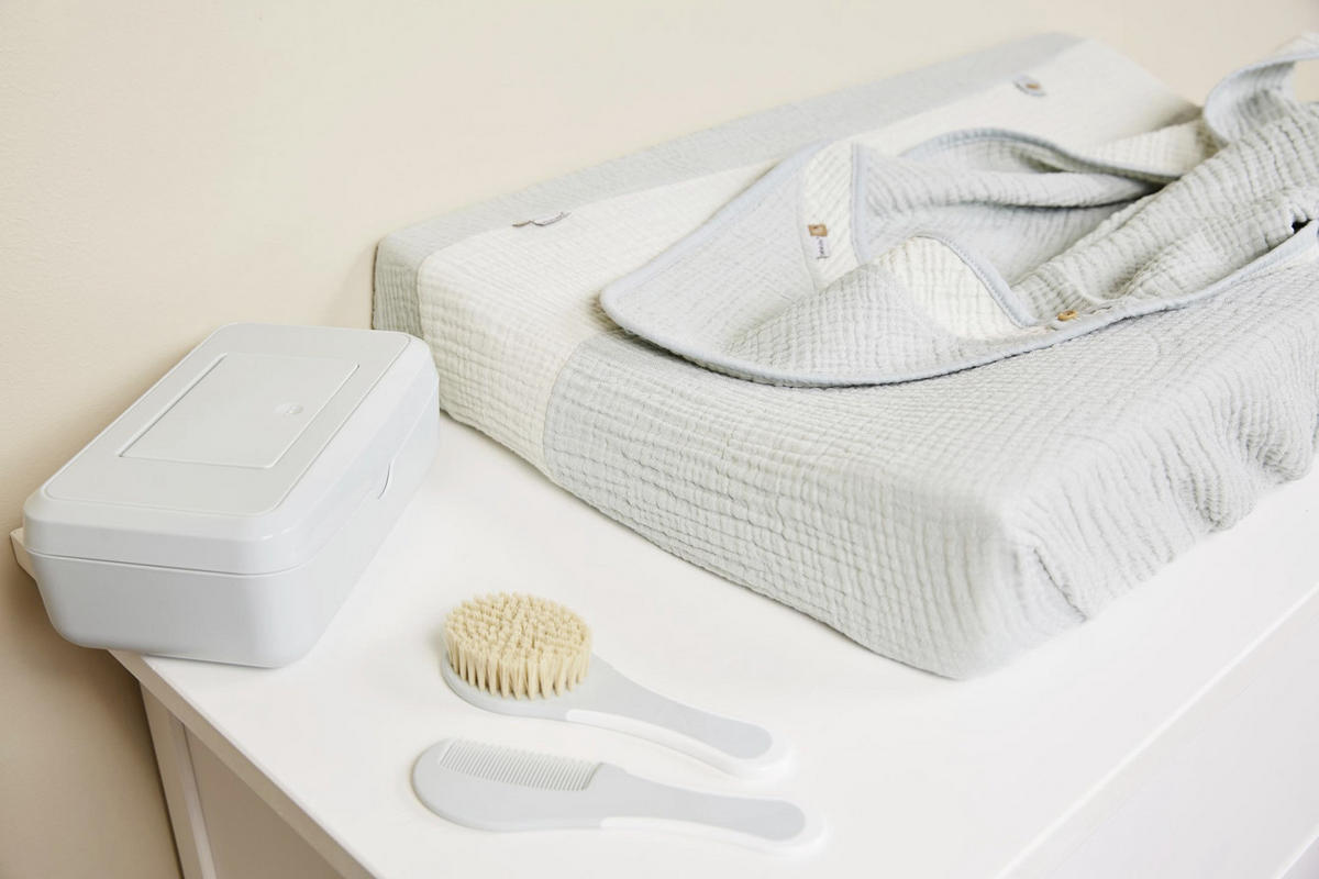 WICKELAUFLAGENBEZUG - Pastellgrün/Grün, Basics, Textil (77/44/10cm) - Bebe Jou