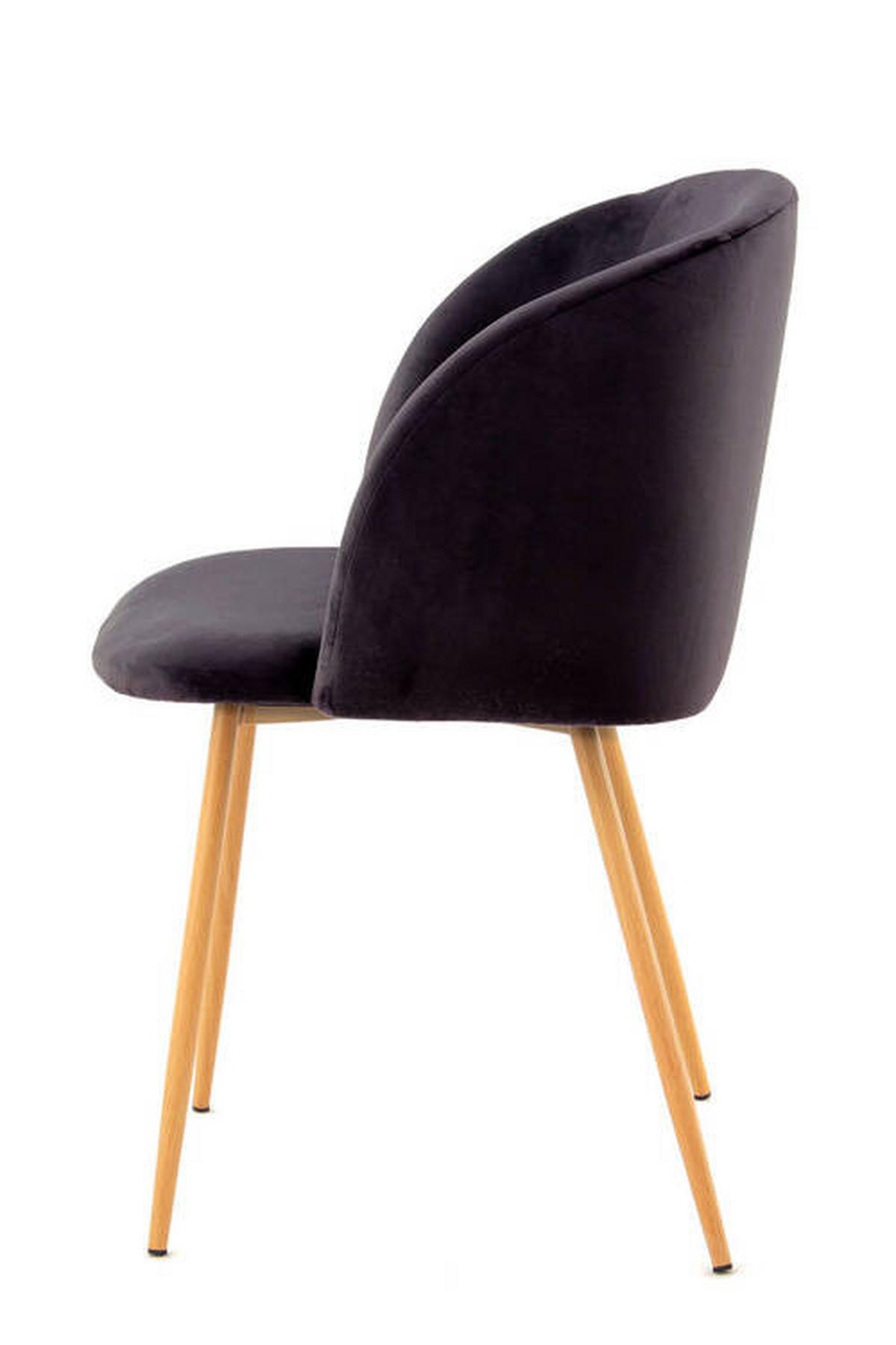 STUHL-SET 2 Stück  in Stahl  - Schwarz, Design, Kunststoff/Metall (54/84/56cm) - Kayoom