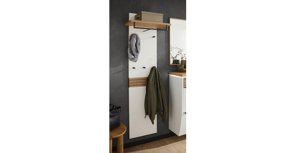 GARDEROBENPANEEL  in 60/187/28 cm  - Eichefarben/Anthrazit, Design, Holzwerkstoff/Metall (60/187/28cm) - Dieter Knoll