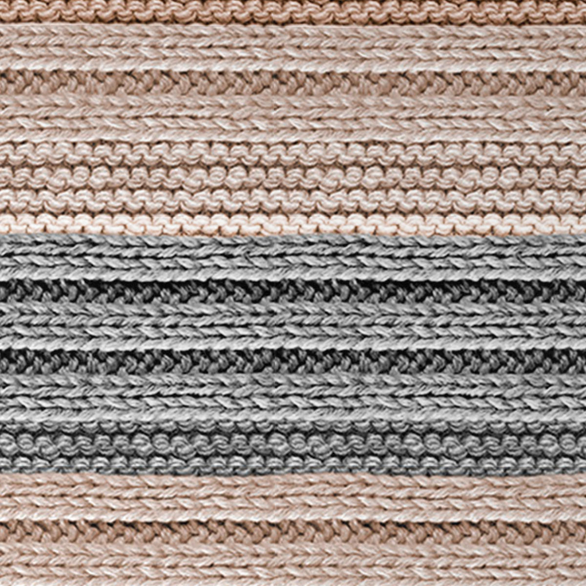 BETTWÄSCHE Cozy Knit Flanell 155/220 cm  - Grau, Design, Textil (155/220cm) - Novel