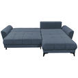 ECKSOFA Blau Webstoff  - Blau/Schwarz, KONVENTIONELL, Kunststoff/Textil (281/189cm) - Carryhome