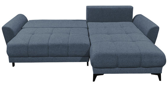 ECKSOFA Blau Webstoff  - Blau/Schwarz, KONVENTIONELL, Kunststoff/Textil (281/189cm) - Carryhome