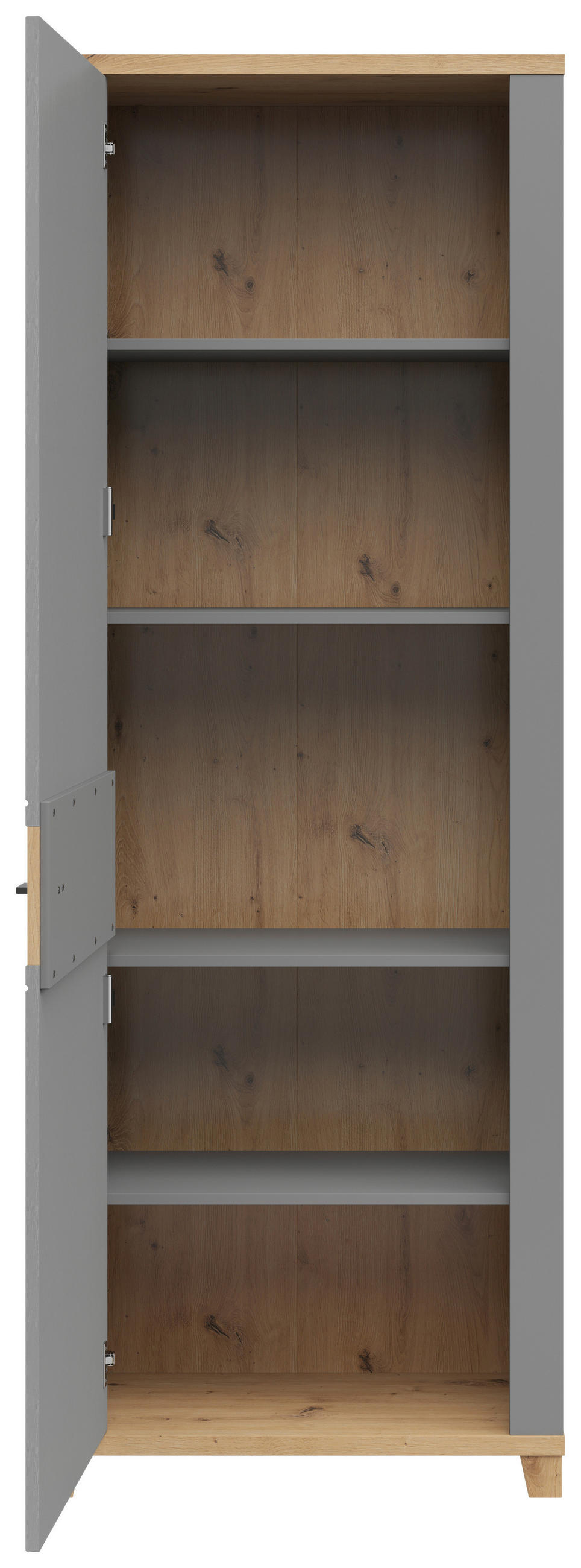 GARDEROBENSCHRANK  in 74/203/38 cm  - Graphitfarben/Eiche Artisan, LIFESTYLE, Holzwerkstoff/Kunststoff (74/203/38cm) - Hom`in