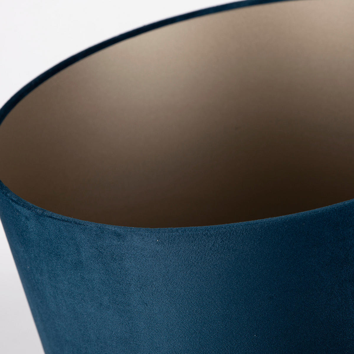 LEUCHTENSCHIRM Velour 40/35 cm   - Dunkelblau, Basics, Textil/Metall (40/35cm)