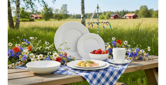 KOMBISERVICE NELE 24-teilig  - Weiß, KONVENTIONELL, Keramik - Landscape