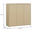 SCHUHSCHRANK  in 109,2/99,1/34,9 cm  - Hellgelb/Grau, MODERN, Holzwerkstoff/Kunststoff (109,2/99,1/34,9cm) - Carryhome