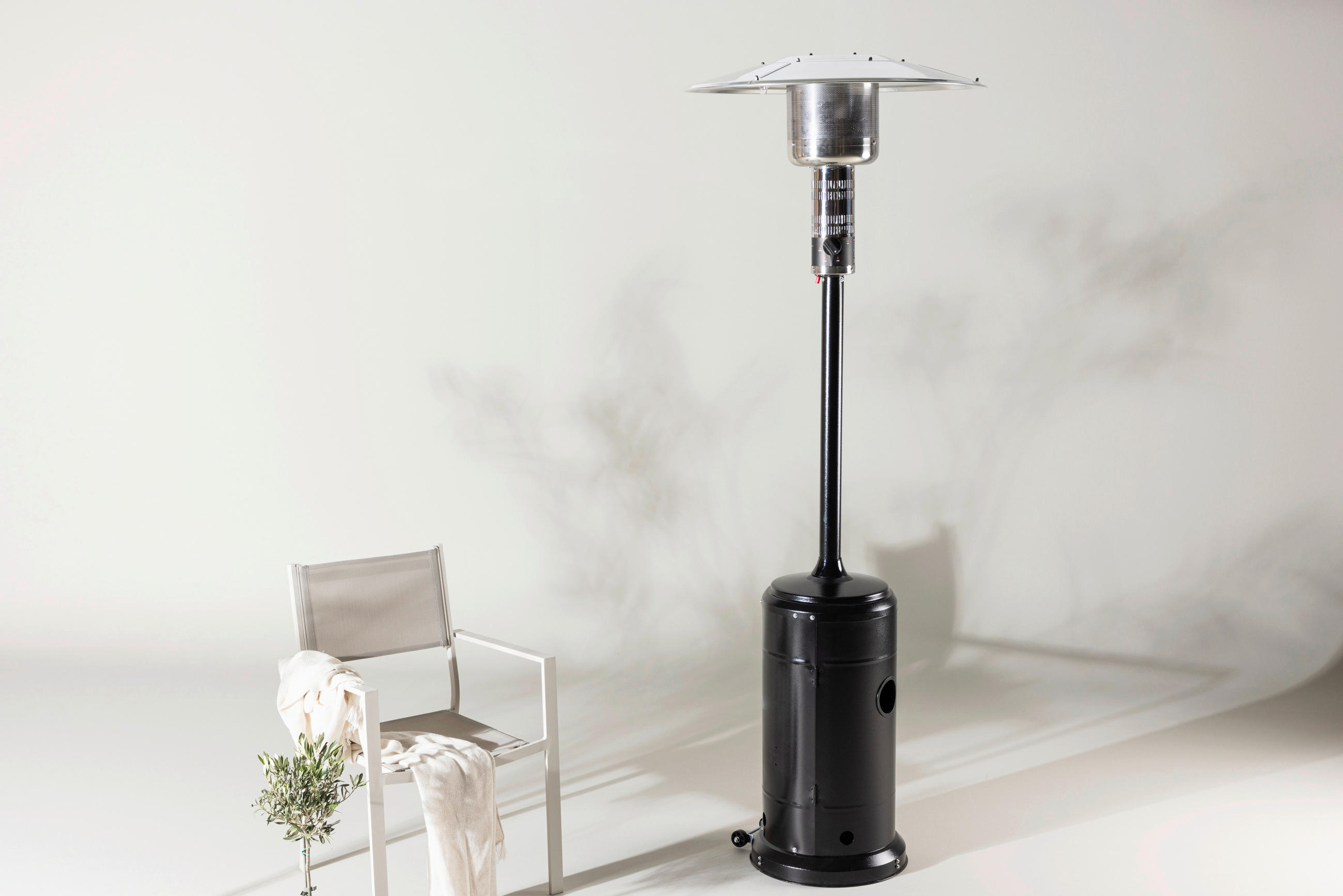 TERRASSENSTRAHLER - Silberfarben/Schwarz, KONVENTIONELL, Metall (81.5/225/82cm) - Gardenson