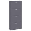SCHUHSCHRANK Anthrazit  - Anthrazit/Silberfarben, Design, Holzwerkstoff/Kunststoff (59/144/17cm) - MID.YOU