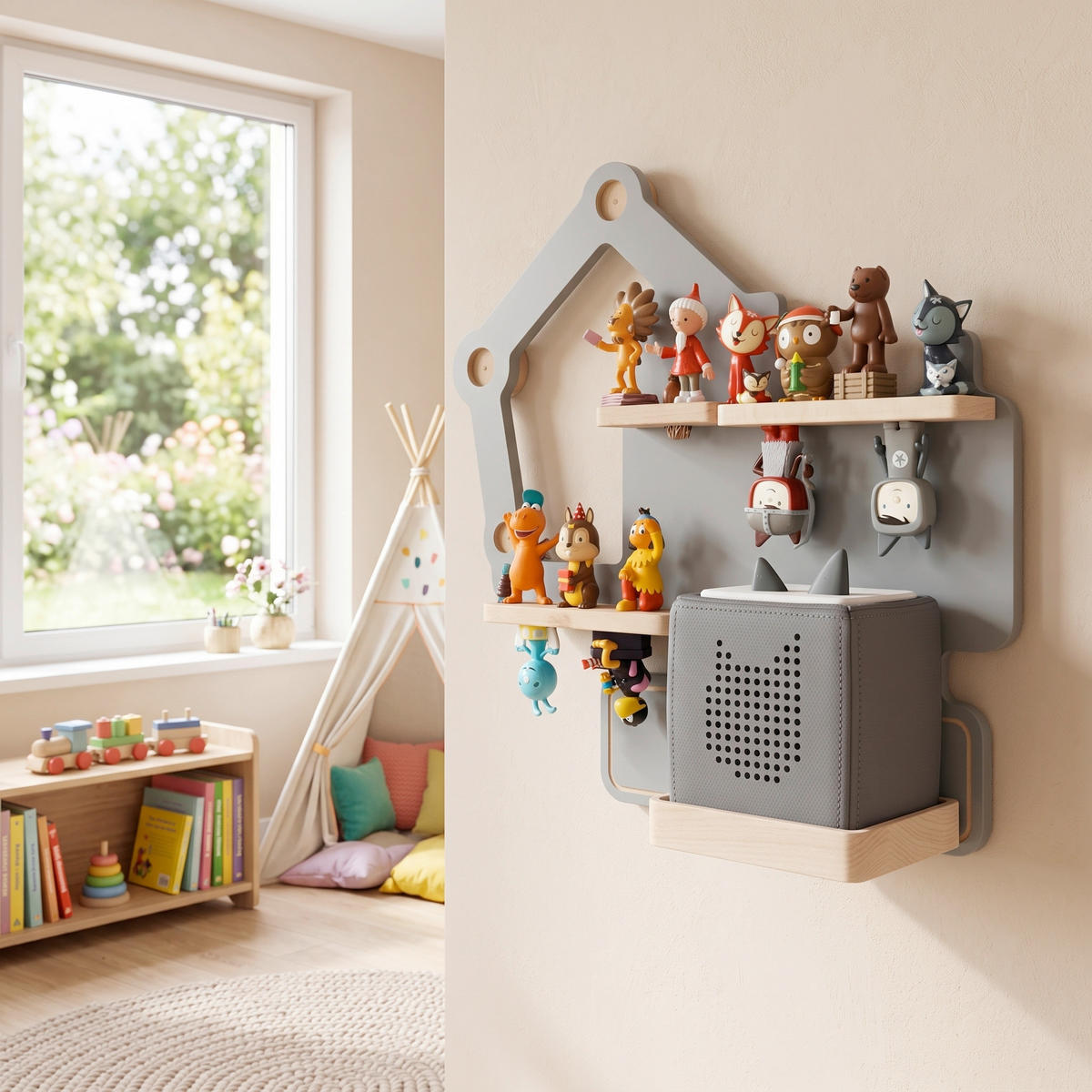 KINDERREGAL  - Grau, Modern, Holzwerkstoff (44/39/19cm) - Livetastic