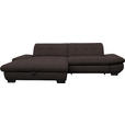ECKSOFA  in Mikrofaser Braun  198/290 cm  - Schwarz/Braun, Design, Textil/Metall (198/290cm) - Xora