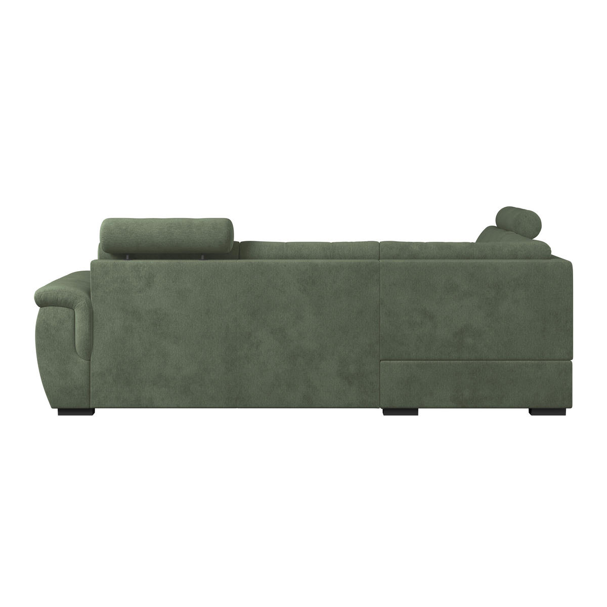 ECKSOFA  Mikrofaser, Struktur Grün  - Schwarz/Grün, Konventionell, Kunststoff/Textil (183/251cm) - MID.YOU