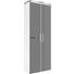 GARDEROBENSCHRANK 61/170/31 cm - Chromfarben/Anthrazit, Design, Glas/Holzwerkstoff (61/170/31cm) - Novel GARDEROBENSCHRANK 61/170/31 cm - Chromfarben/Anthrazit, Design, Glas/Holzwerkstoff (61/170/31cm) - Novel