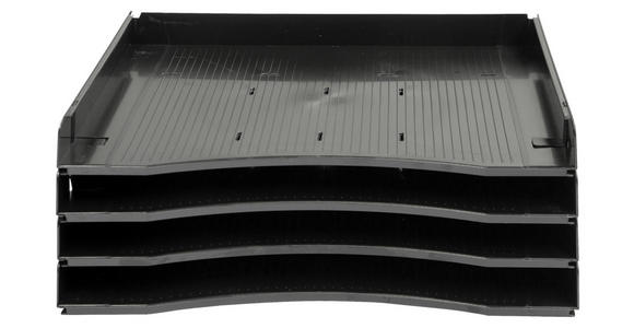 SCHUBKASTENEINSATZ 33,7/13,5/21,2 cm   - Schwarz, KONVENTIONELL, Kunststoff (33,7/13,5/21,2cm) - Moderano