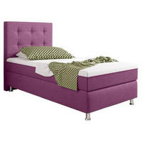 BOXSPRINGBETT 90/200 cm  in Pink  - Pink/Silberfarben, KONVENTIONELL, Textil/Metall (90/200cm) - MID.YOU