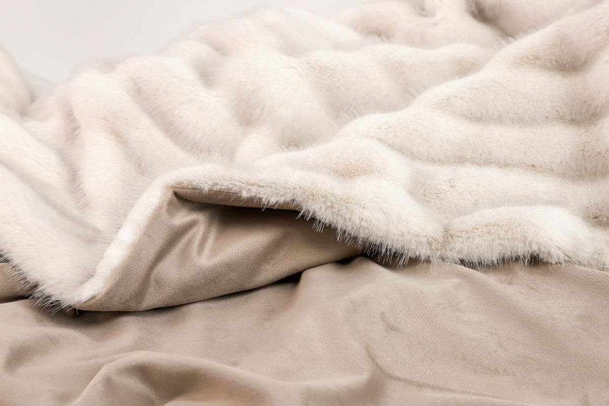 PLAID COUTURE 130/170 cm  - Creme/Weiß, Design, Textil (130/170cm) - Musterring