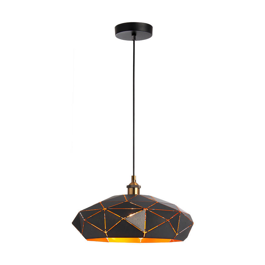 LUSTRĂ  - auriu/negru, Basics, metal (39/39/114cm)