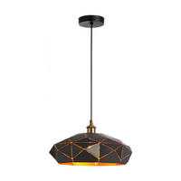 LUSTRĂ  - auriu/negru, Basics, metal (39/39/114cm)