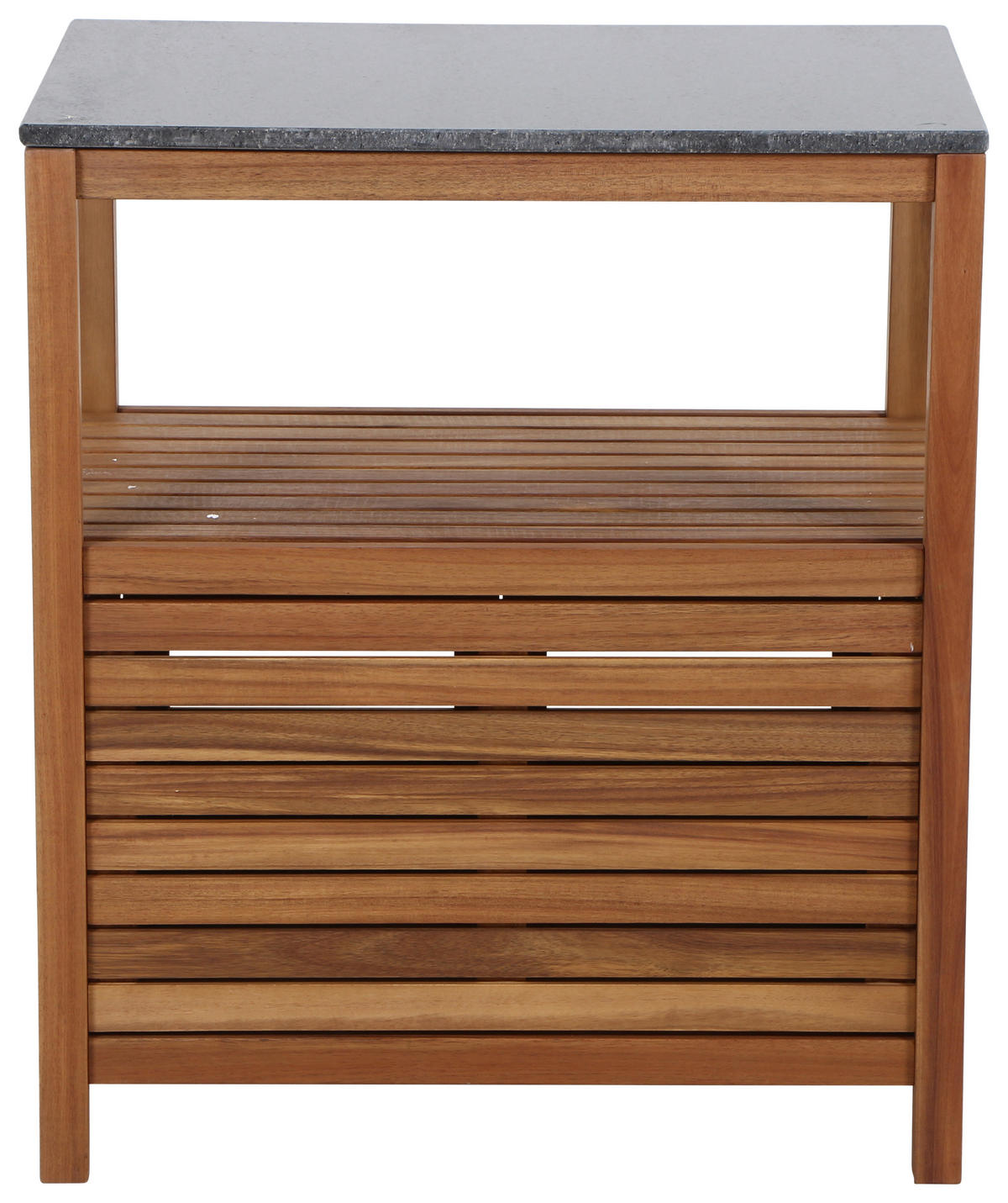 OUTDOORKÜCHE - Schwarz/Akaziefarben, MODERN, Holz/Stein (75/87/52cm) - Siena Garden