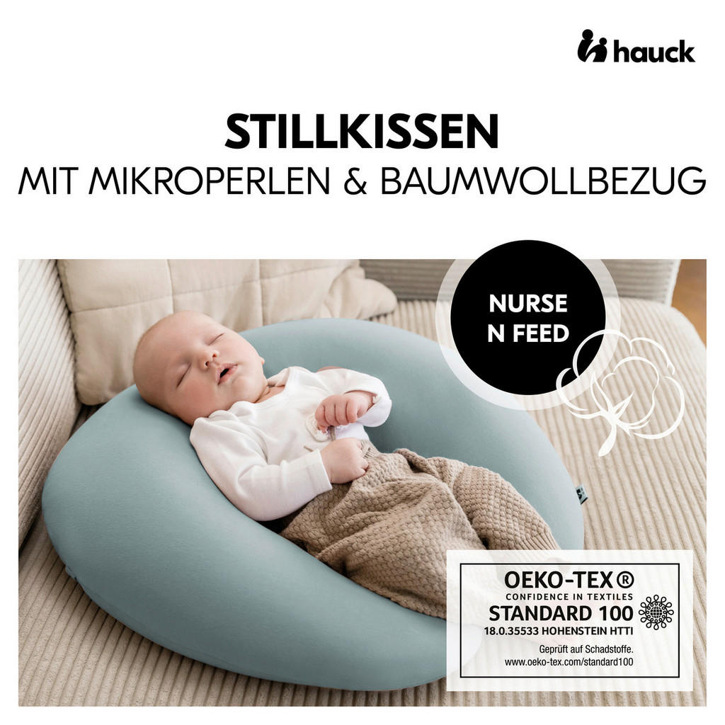Thumbnail - Hauck Stillkissen Nurse N Feed, Pastellblau, Textil, Füllung: EPS Mikroperlen,EPS Mikroperlen, 25x80x140 cm, Oeko-Tex® S...
