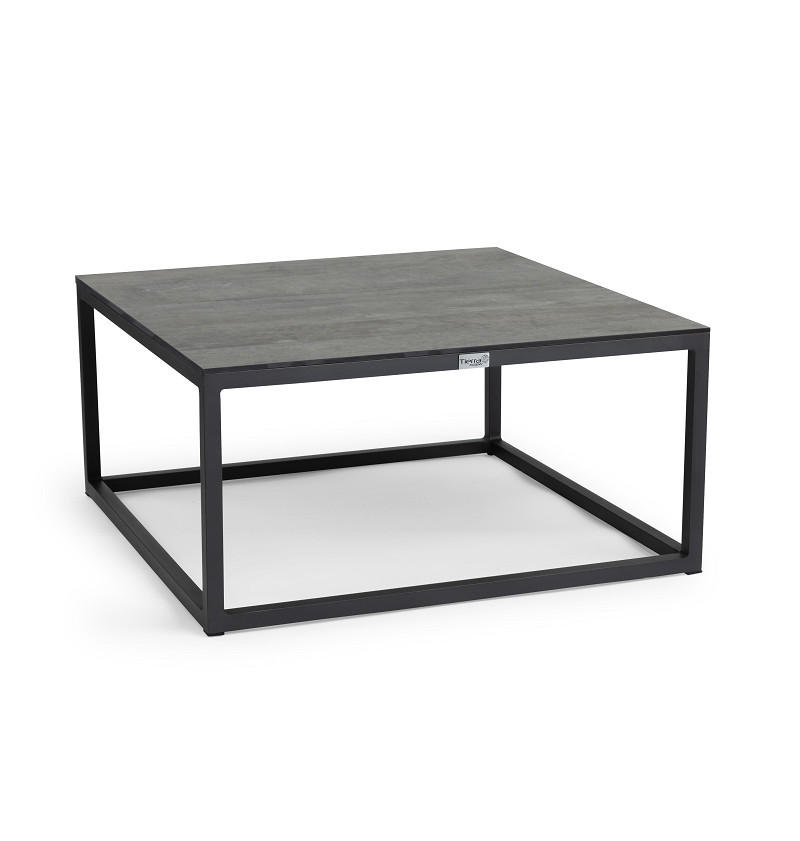 LOUNGETISCH  - Anthrazit/Grau, Modern, Kunststoff/Metall (80/80/40cm) - Tierra Outdoor