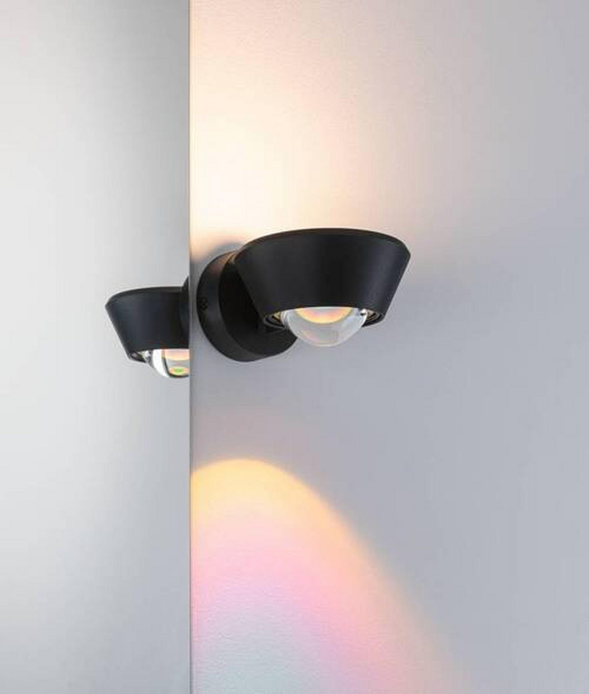 BADEZIMMER-WANDLEUCHTE 11,7/8 cm   - Schwarz, Basics, Kunststoff (11,7/8cm) - Paulmann