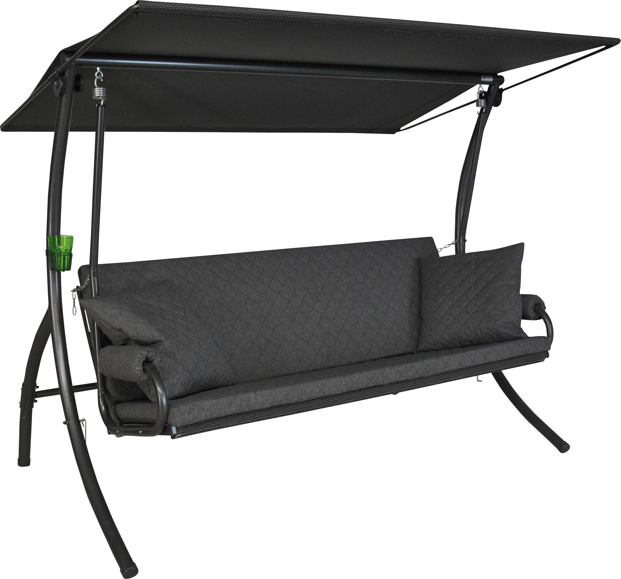 Boxxx Hollywoodschaukel Dunkelgrau 210x160x145 cm