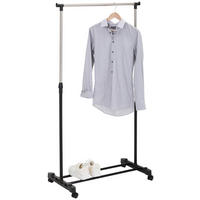 KLEIDERWAGEN in Schwarz, Silberfarben 80/90-160/43 cm   - Silberfarben/Schwarz, Basics, Kunststoff/Metall (80/90-160/43cm) - Boxxx